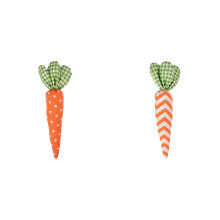 2PCS Soft Fabric Carrot Ornaments for Easter, Spring, Wedding & Farmhouse Decor – DIY Craft, Compatible with Tiered Trays