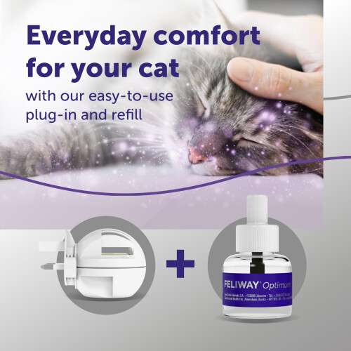 Feliway FELIWAY Optimum 30 Day Cat Calming Odourless Plug In Pheromone 2