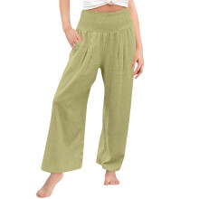 Girls Uniform Pants Kids High Waisted Dressy Pants Straight Leg Pants Casual Teen Girls Pants(Z01#Mint Green,6-7 Years)
