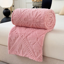 Fleece Blanket 100x70cm – Soft Coral Fleece Throw