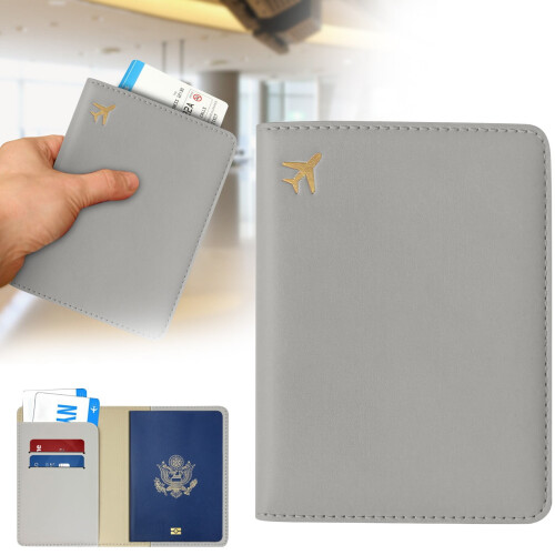 Θήκη διαβατηρίου AirTag, πορτοφόλι Airtag από δέρμα PU, κάλυμμα διαβατηρίου με RFID, θήκη