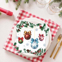 Serviettes en papier de Noël jetables (20 pièces)