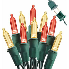 Luzes de Natal vermelhas e branco quente, 10 metros (33 pés), 100 LEDs.