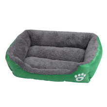 Modern Soft Plush Pet Bed for Cats & Dogs – Self-Warming, Cozy Indoor Kennel, Mint Green L, Compatible with All Small to Medium Pets