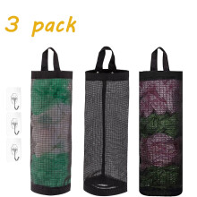 3 soportes para bolsas de plástico, dispensadores plegables para bolsas de basura con 3 ganchos, bolsas de reciclaje para el hogar y la cocina.