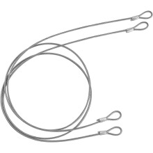 2 stuks 1,4 meter lange roestvrijstalen veiligheidskabelsloten, 4 mm dubbele lus, lichtgewicht fiets-/bagage-/poortslot – compatibel met standaard