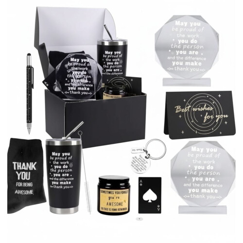 Mitarbeiter-Anerkennungsgeschenke für Männer – 9-teiliges Set