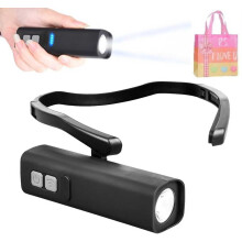 Wiederaufladbare LED-Ohrclip-Stirnlampe, wasserdicht nach IPX4
