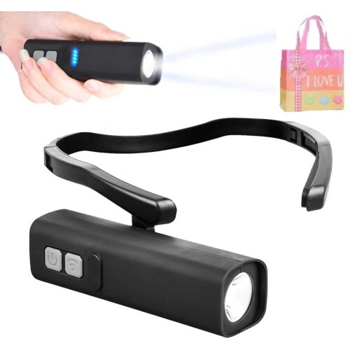 Rechargeable LED Ear Clip Headlamp, IPX4 Waterproof,