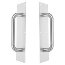 2pcs Door Pull Door Handle Push Traditional Door Knobs Home Interior Exterior Gates Handles Doors Grip Bathroom Push Pull Handles Silver