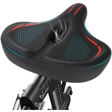Wide Bike Seat for Men & Women, Comfortable Peloton Bike Seat Cushion, Large Bicycle Seat for Stationary, Exercise, Ebike, Cruiser, Mountain Bike