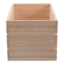 Beige Aufbewahrungskiste aus Holz, 12,5 x 9 x 7 cm