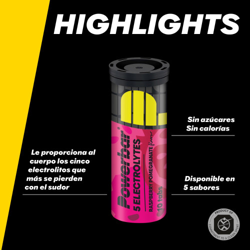 PowerBar 5 Electrolytes Raspberry Pomegranate 12x10Tabs - Pastillas Efervescentes con 5 Electrolitos 2