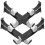 6 Brackets Heavy Duty Curtain Rod Bracket Double Rod Support for Interior Design 6