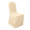 6 housses de chaises de banquet en polyester uni beige, linge de table pour réception 3