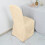 6 housses de chaises de banquet en polyester uni beige, linge de table pour réception 4