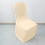 6 housses de chaises de banquet en polyester uni beige, linge de table pour réception 5
