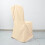 6 housses de chaises de banquet en polyester uni beige, linge de table pour réception 7
