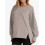 Oversized sweatshirt med rund hals og sideslidser til kvinder 6
