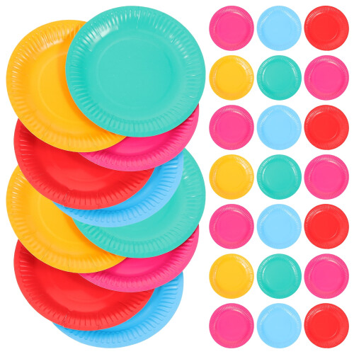 Regenbogen-Pappteller, 15 cm (6 Zoll) – 100er-Packung 2