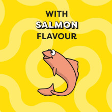 Dreamies Cat Treats, Tasty Snacks with Tempting Salmon, 8 Pouches of 60 g