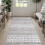 EDX imitation linen rug black white geometric 3x5 ft 2