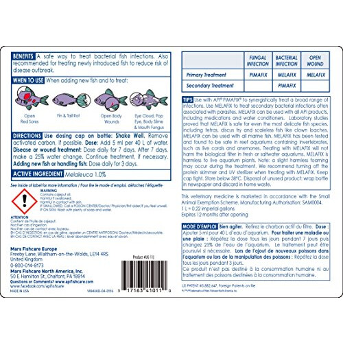 API MELAFIX Freshwater Fish Bacterial Infection Remedy 473 ml Bottle 1
