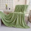 Fleece Blanket Solid Green 150 x 200 cm 2