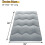 Futon japonais pliable, taille standard, gris clair 3