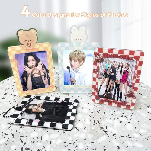 Θήκη φωτοκάρτας KPOP από ακρυλικό, συσκευασία των 4, 3x4 ιντσών 1