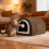 Θερμαινόμενο, αποσπώμενο, ημι-κλειστό κρεβάτι γάτας με αψιδωτή οροφή και έλεγχο 5