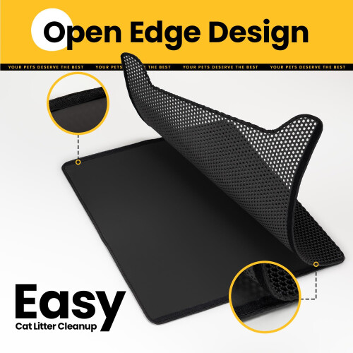 Conlun Cat Litter Mat Waterproof,Honeycomb Double Layer Design, Urine 1
