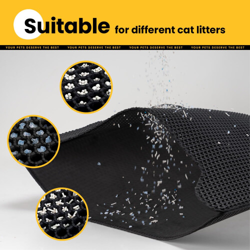 Conlun Cat Litter Mat Waterproof,Honeycomb Double Layer Design, Urine 2