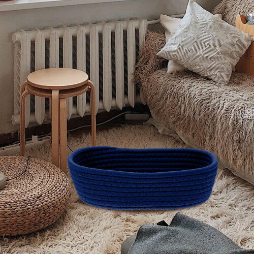 Cotton Rope Woven Storage Basket – Oval, 3 Sizes 2