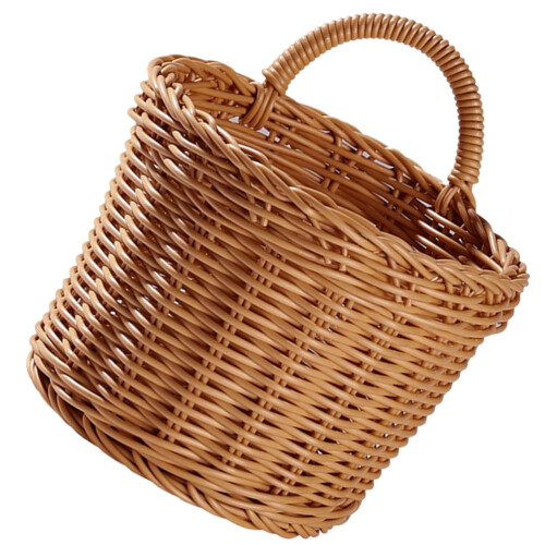 Kitchen Storage Hanging Basket Seagrass Veggies Wire Baskets Wicker Light Brown 2