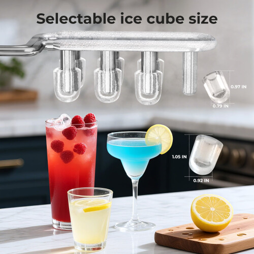 Portable Ice Maker, 26 Lbs/24H, Residential, Black 2