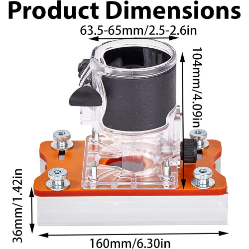 2-in-1 Invisible Fastening Router Base Plate 2
