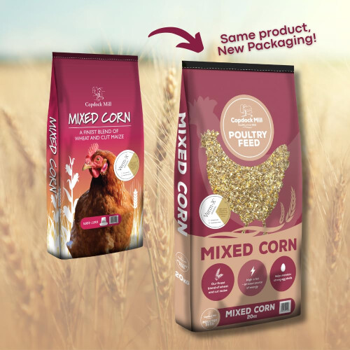 Copdock Mill Mixed Corn Chicken Feed with Verm-X 20kg - Food Made 2