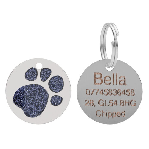 Personalised Engraved Pet ID Tags for Dogs & Cats - Customised with 1