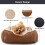 Oiilores Medium Dog Sofa Bed Washable, Soft Plush Calming Beds with 3