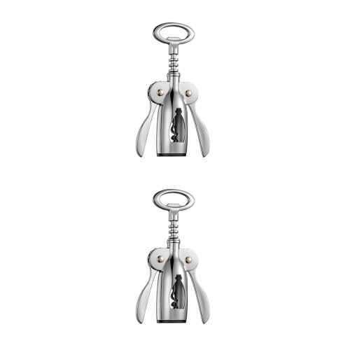 2pcs Premium Wing Corkscrew Silver Wine Bottle Opener Upgrade Bottle Corkscrew 2
