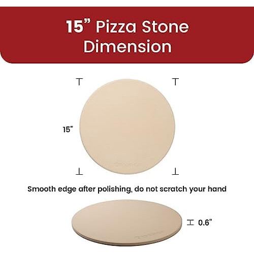 Pizzasten Rund Cordierit 15 tum 1