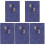 5Pcs Elegant Dark Blue Daily Planner Book with Writing Pages 4