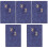 5Pcs Elegant Dark Blue Daily Planner Book with Writing Pages 5