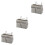 3Pcs Bed Hanging Organizer Basket with Multi-Pocket Design Light Grey 6
