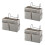 3Pcs Bed Hanging Organizer Basket with Multi-Pocket Design Light Grey 7