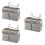 3Pcs Bed Hanging Organizer Basket with Multi-Pocket Design Light Grey 8