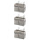 3Pcs Bed Hanging Organizer Basket with Multi-Pocket Design Light Grey 9