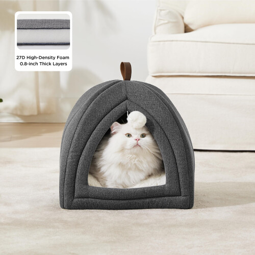 Bedsure Cat Cave Bed Igloo - Cat Tent Bed House with Removable 1