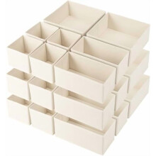 16-Piece Foldable Drawer Organisers – Non-Woven Fabric